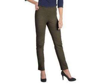 Women with Control Petite Pull on Slim Leg Pants   A213524