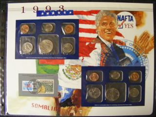 1993 Postal Commemorative Society 10 Coin UNC Mint Set