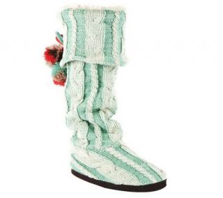 MUK LUKS Anika Scandinavian Cuffed Slipper Boots —