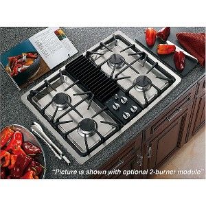 ge profile 30 inch gas downdraft cooktop pgp990senss