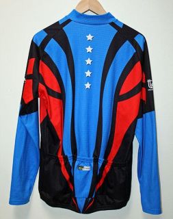 Mens USA National Team LS Cycling Jersey Jacket Biemme Roadie Fleece