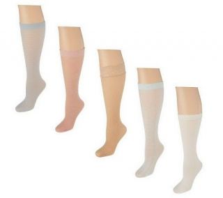Passione Bellisimo Set of 5 Luxury Knee High Socks —