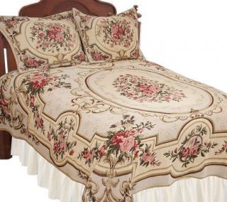 Amadeus Antique Floral Tapestry Coverlet and Sham Set —