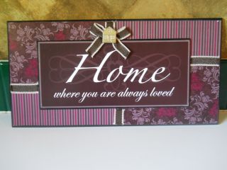 CLEARANCE Wooden Wall Decor Plaque Home Where You Are Always Loved