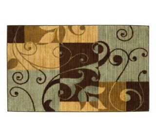 Brumlow Scrolled Vines 20 x 34 Blue Tufted Accent Rug —