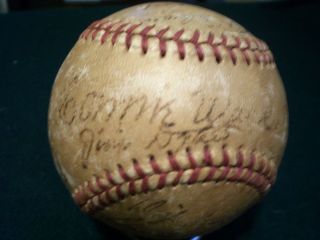Connie Mack Jimmy Dykes Global Autographed Baseball