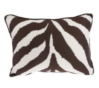 Isaac Mizrahi Live Zebra Print Cotton Sateen 12x16 Pillow