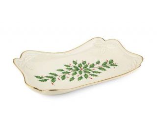 Lenox Holiday Carved Canape Plate —