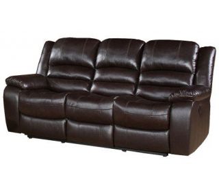 Abbyson Living Ashlyn Leather Reclining Sofa —