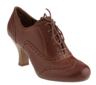 Rialto Burnished Oxford Wingtip Detail Heels —