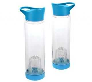 Set of 2 24oz Tritan Water Bottles w/Removable Infusers   K37628