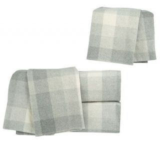 Amadeus Grey Heather Flannel Sheet Set with Extra Cases —