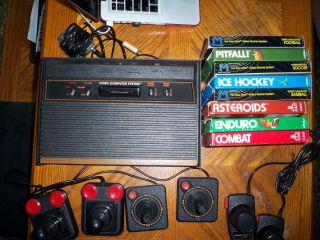 Atari 2600 Wood Trim Console Games