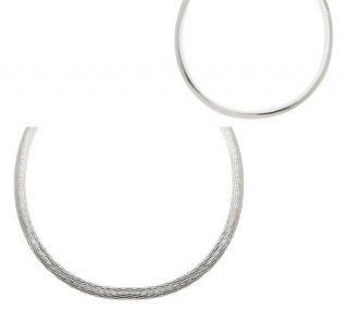 UltraFine Silver 18 Rev. Diamond Cut 8mm Omega Necklace, 25.8g 