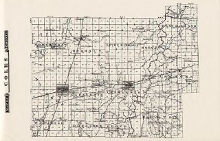 Coles County Illinois 1876 Map Mattoon