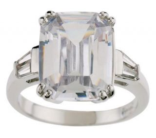 Melania Emerald & Baguette Cut Simulated Diamond Ring —