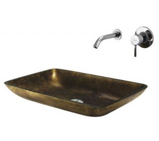 Vigo Copper Glass Vessel Sink and Faucet Set —