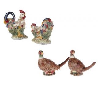 piece Rooster and Pheasant Salt&PepperSet by Valerie —