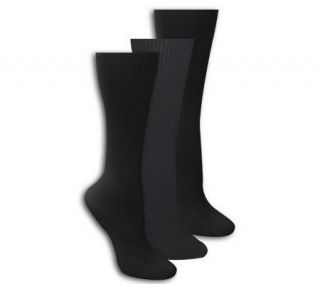 Izabella Womens 3 Pair Microfiber Trouser Socks —