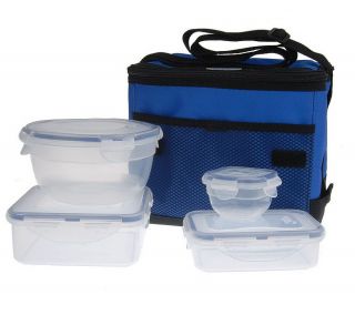 Lock & Lock 4 piece Container Set with Lunch Cooler Bag —