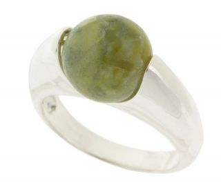Connemara Marble Sterling Silver Worry Ring —