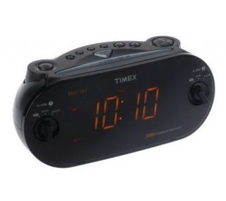 Timex Readyset Self Setting Dual Alarm Clock Radio w/ Battery Backup 