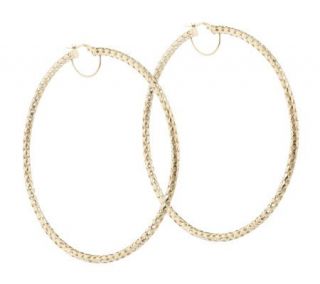 VicenzaGold 3 Pierced Design Hoop Earrings 14K Gold —