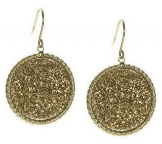 As IsVicenza Gold Bold Round Drusy Quartz Earrings —