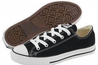 CONVERSE AUTHENTIC CHUCK TAYLOR OX 3J235 BLACK CANVAS SHOES YOUTH
