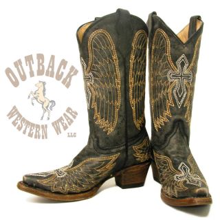  Corral Teen Cross Wings Boots A1029