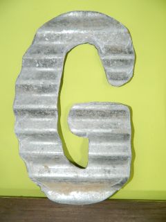 Recycled Barn Roofing Metal Letter G 10 inches Made in USA by Junkfx