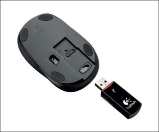 New Logitech V220 Cordless Optical Mouse Red