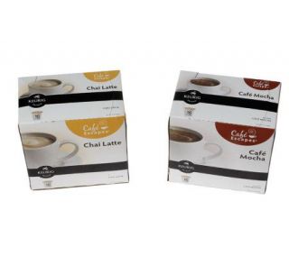 Keurig 32 K Cups Cafe Escapes Chai Latte & Cafe Mocha —