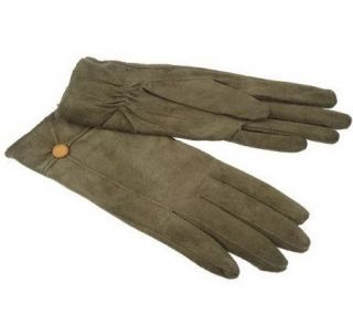 Lizden Washable Suede Stitched Gloves —