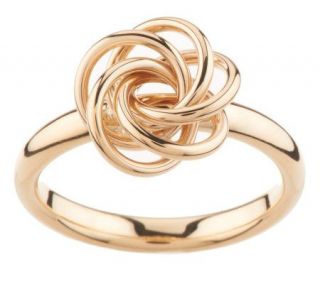 Polished Twisted Love Knot Ring, 14K Gold —