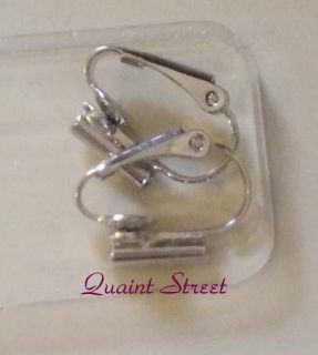 Earring Converters Post or Fishhook to Clips Silver New