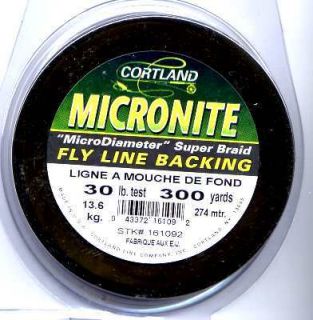 Cortland White Super Braid Micronite New Fly Line Backing 30 lb Test