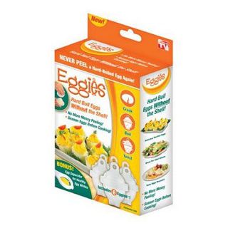 Eggies Hard Boiled Egg Cookers as Seen on TV Set of 6