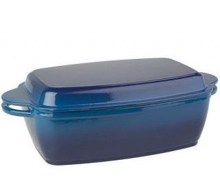 Technique Enameled Cast Iron 5.5 Quart Roasterwith Grill Lid