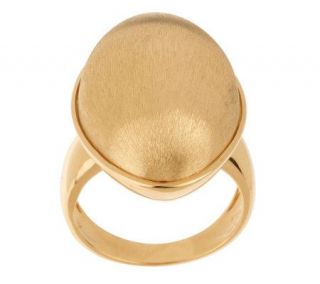 Arte dOro Gold Satin Finish Marquise Ring, 18KGold —