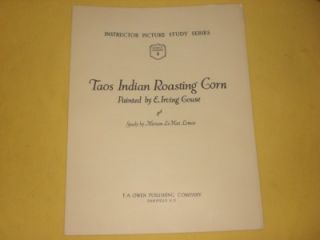 Vintage Taos Tribe Woman Roasting Corn E Irving Couse