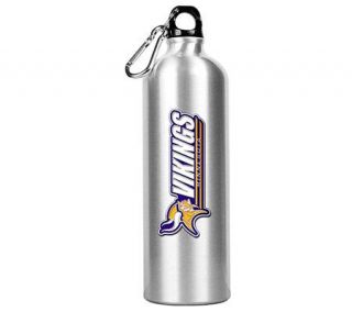 NFL Minnesota Vikings 34 oz. Silver Aluminum Water Bottle —
