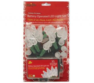 Battery Operated 35 Count C6 LED Light Set   White —
