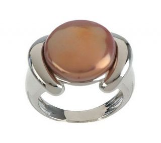 Honora Cultured FreshwaterPearl 13.5mm Coin Sterling Ring —