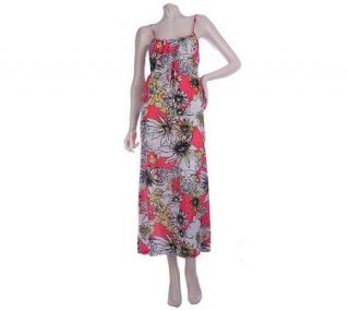 Stan Herman Floral Fiji Printed Jersey Maxi Dress   A214440
