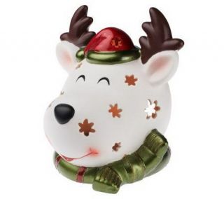 HomeReflections Porcelain HolidayCharacte Luminary with Timer