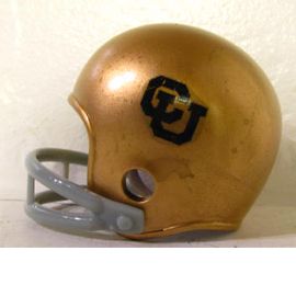 Custom Pocket Pro Helmet Colorado Buffaloes Throwback 2 Bar 1969 1972