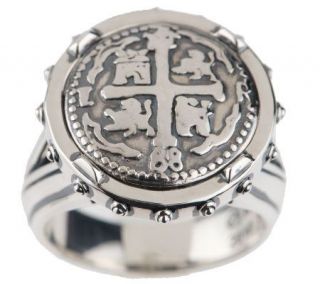 Barry Cord Sterling Spanish Doubloon Small Ring —
