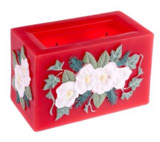CandleImpressio Embossed Dual Wick Holiday Candle with Timer