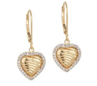 AffinityDiamond 1/5 ct tw Heart Earrings 14K Gold —